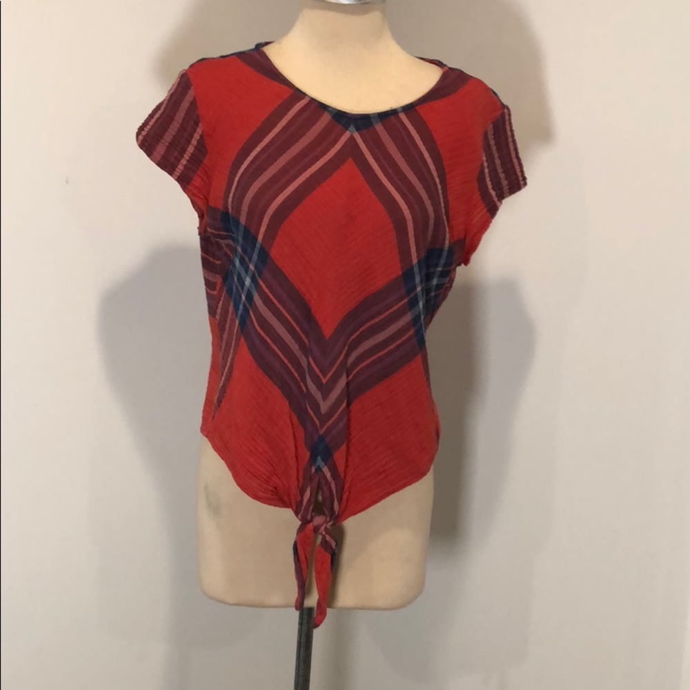 Cloth & Stone plaid gauze Anthropologie shirt - M